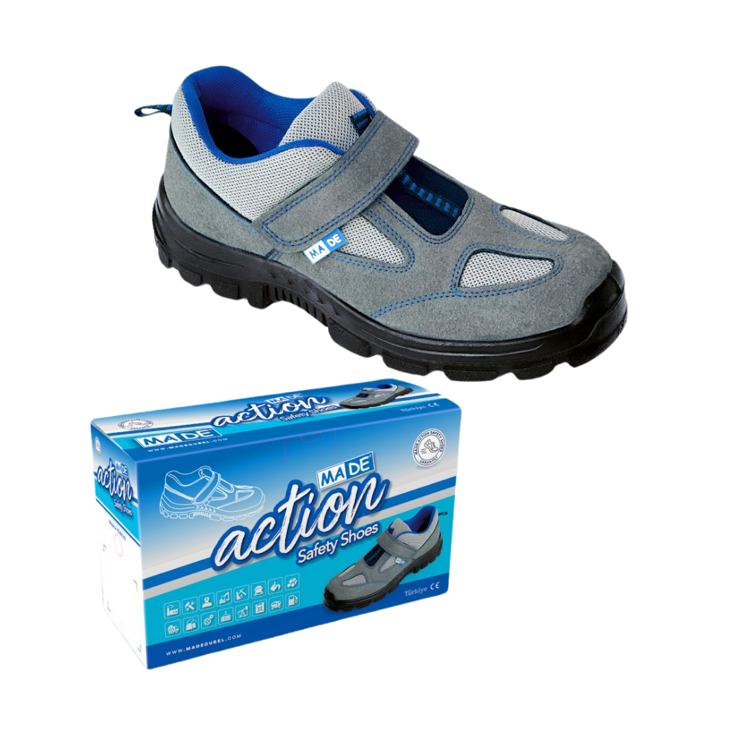 MADE ACTION GRI YAZLIK SÜET IS AYAKKABISI NO:41